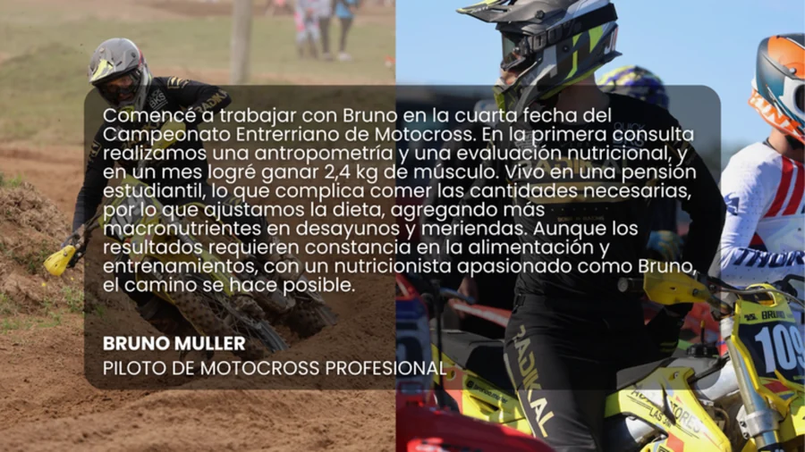 Bruno Muller, piloto de motocross profesional