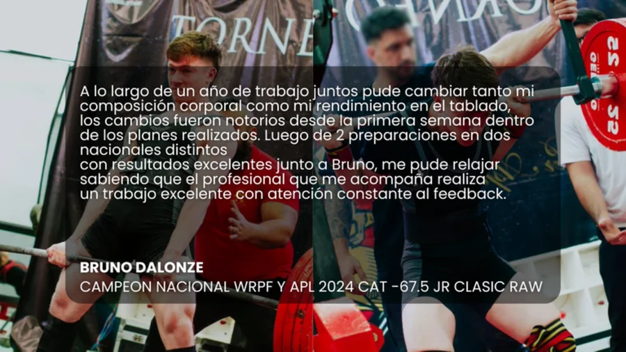 Bruno Dalonze, campeón nacional WRPF y APL 2024